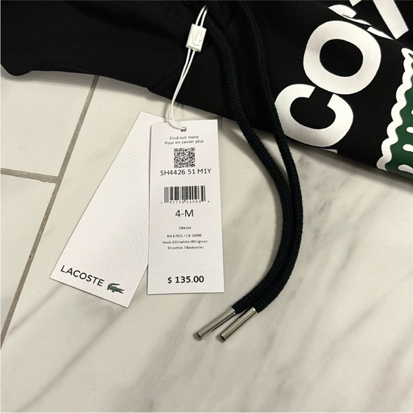 Men’s Lacoste Logo Pullover Hoodie - Picture 3 of 4